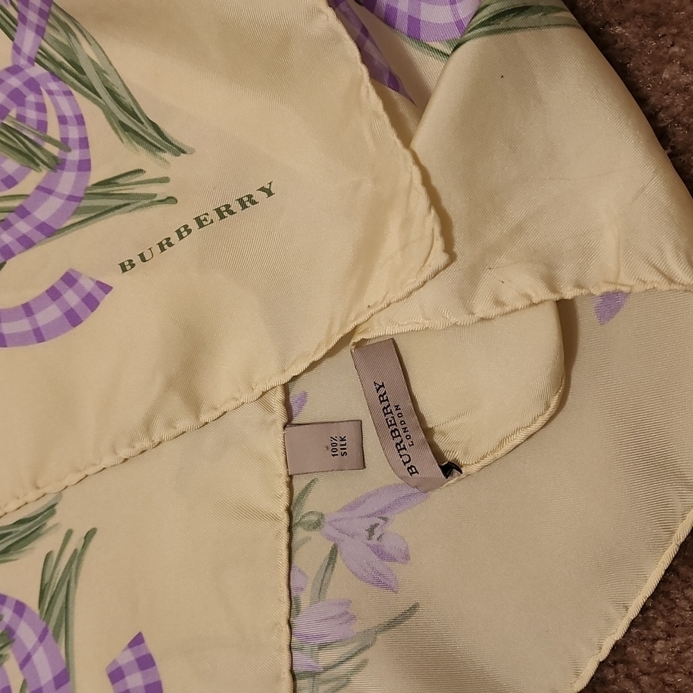 Burberry Silk Floral Square Scarf - Picture 13 of 13